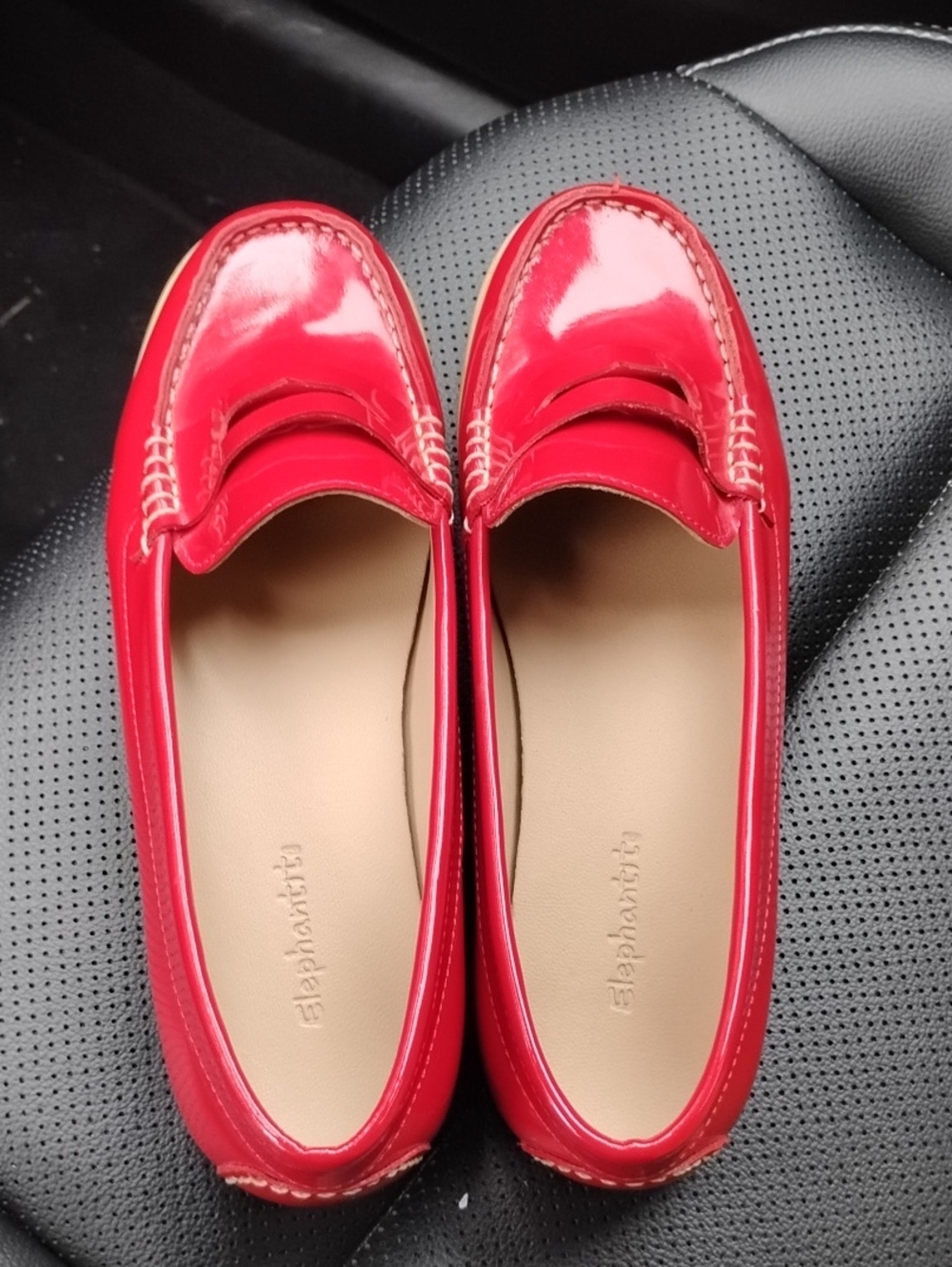 NWOT Elephantito Red Patent Loafers